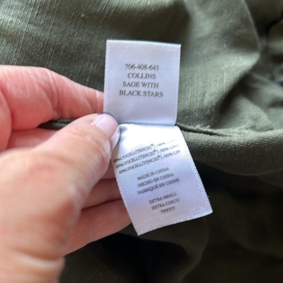 RAILS Collins Sage Green with Black Stars Military Utility Jacket Sz XS NEW - Picture 15 of 16